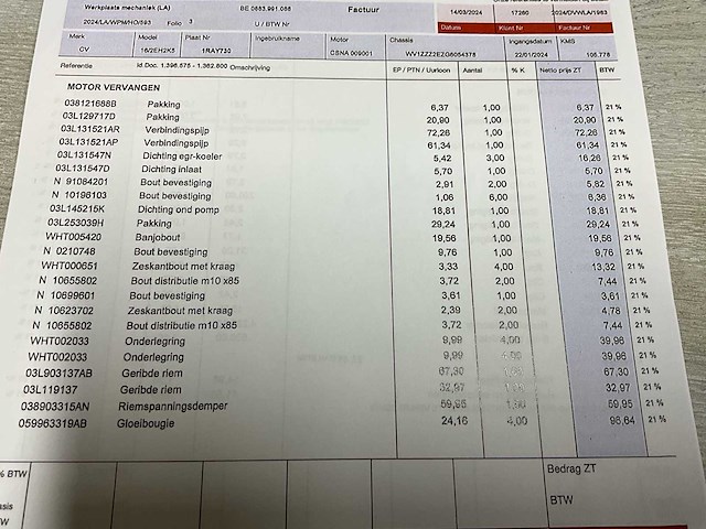 2016 vw crafter n2 crafter - euro 6 - airco - trekhaak - afbeelding 54 van  61