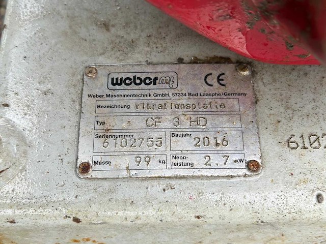 2016 weber cf 3 hd trilplaat - afbeelding 3 van  3