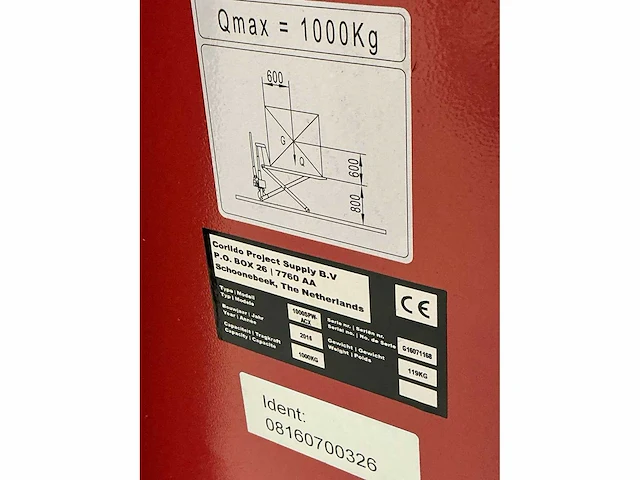 2016 weldon 1000spw-acx hand hydraulische palletwagen - afbeelding 3 van  5