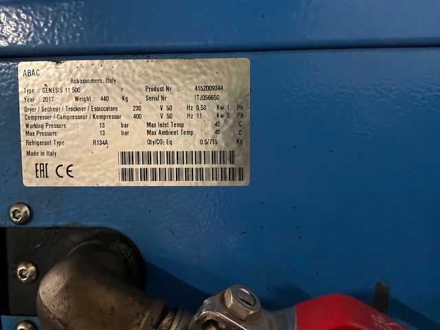 2017 abac genesis 11 500 hogedrukcompressor - afbeelding 3 van  6