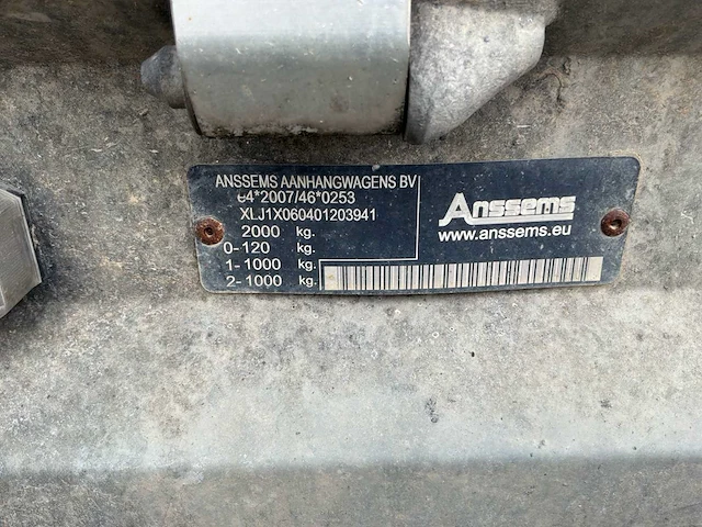 2017 anssems psx 2000-405x178 flatbed trailer - afbeelding 5 van  21