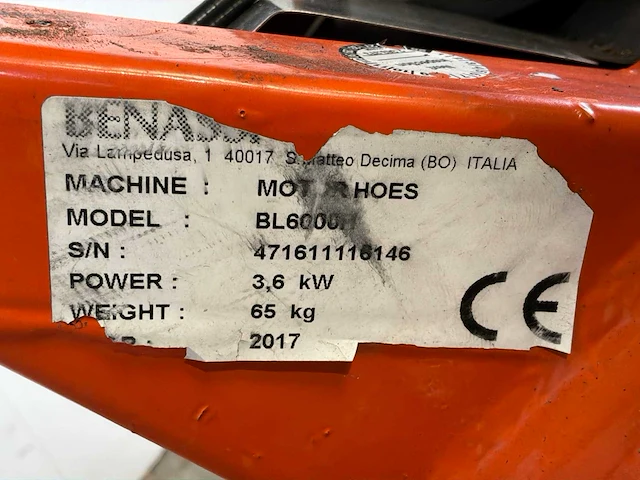 2017 benassi bl6000 grondfreesmachine - 5,5pk - benzine - afbeelding 5 van  6