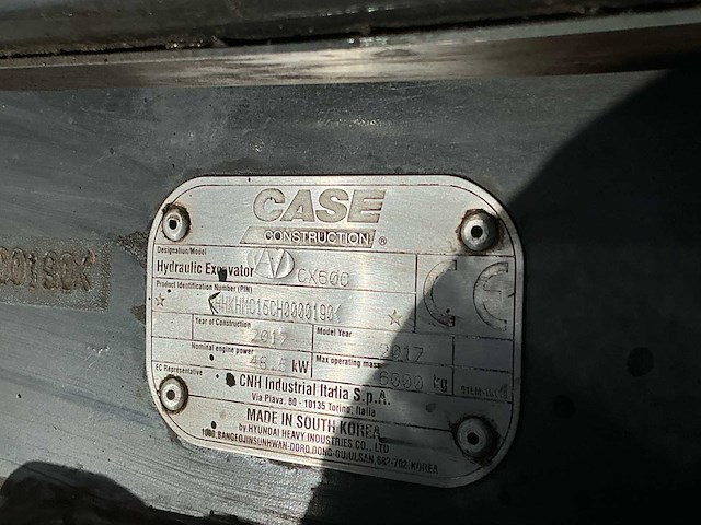 2017 case cx600 rupsgraafmachine - afbeelding 15 van  21