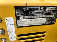 2017 caterpillar / cat 303e cr cat 303e cr – 2017 – 3,3t – cabine – snelkoppeling – 4 emmers – hulphydrauliek - afbeelding 2 van  18