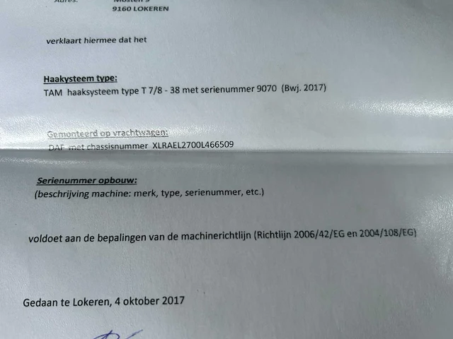 2017 daf lf 290 euro 6 haakarmsysteem met copma 180.4 hijskraan - afbeelding 18 van  25