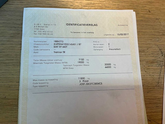 2017 daf xf 440ft vrachtwagen - afbeelding 24 van  32