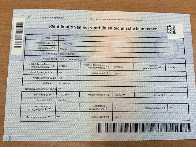 2017 daf xf 460 ftg vrachtwagen - afbeelding 20 van  33