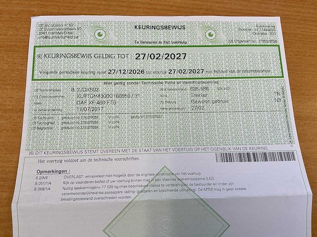 2017 daf xf 460 ftg vrachtwagen - afbeelding 24 van  33