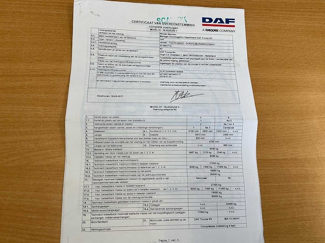 2017 daf xf 460 ftg vrachtwagen - afbeelding 25 van  33