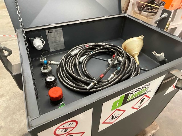 2017 desplentere-lannoy 400l stalen bovengrondse hydrauliekolie/brandstoftank - afbeelding 3 van  4