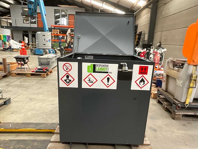 2017 desplentere-lannoy 400l stalen bovengrondse hydrauliekolie/brandstoftank - afbeelding 4 van  4