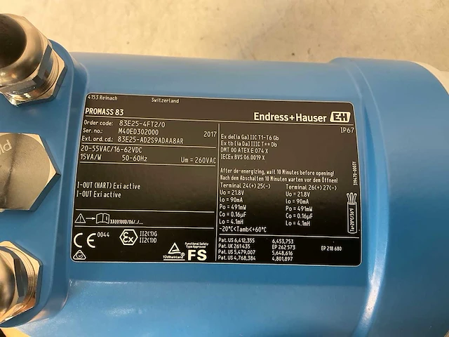 2017 endress+hauser promass83 en promasse coriolis massameter - afbeelding 5 van  6