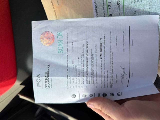 2017 fiat 500 - afbeelding 11 van  19