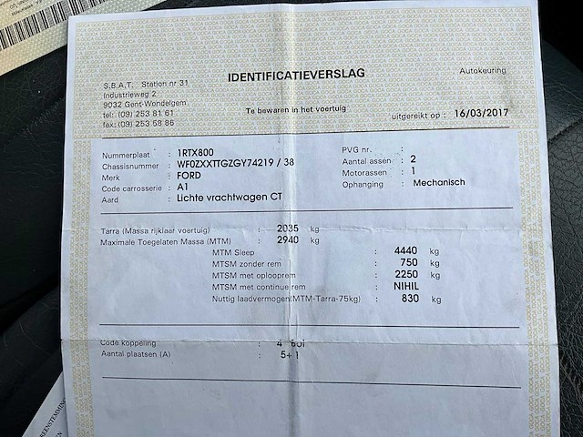 2017 ford transit lichte vrachtwagen - afbeelding 20 van  30