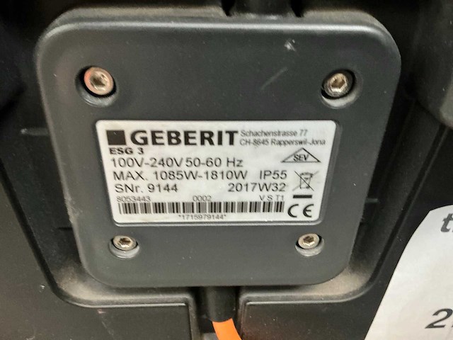 2017 geberit esg 3 kunststof lasmachine - afbeelding 5 van  5