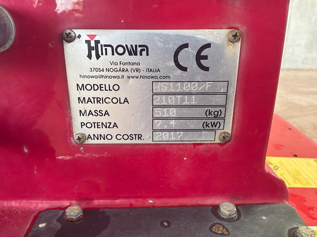 2017 hinowa hs1100 minidumper - afbeelding 9 van  9