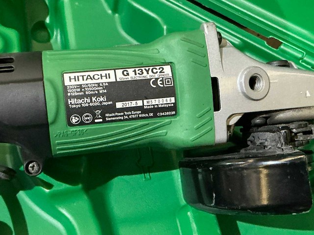2017 hitachi g13yc2 haakse slijpmachine - afbeelding 3 van  3