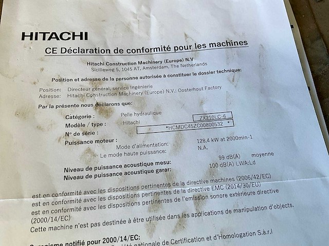 2017 hitachi zx210lc-6 rupsgraafmachine - afbeelding 20 van  23