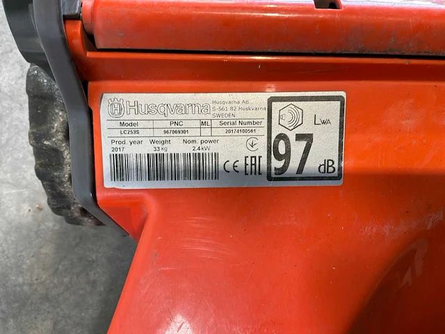 2017 husqvarna lc253s grasmaaier - 530mm - benzine - afbeelding 10 van  10