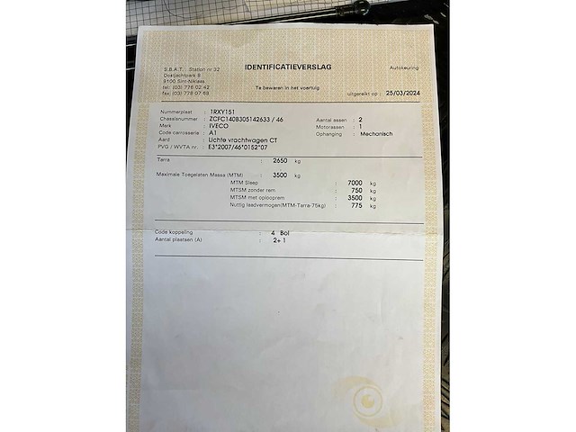 2017 iveco 40c/35 lichte vrachtwagen - afbeelding 24 van  27