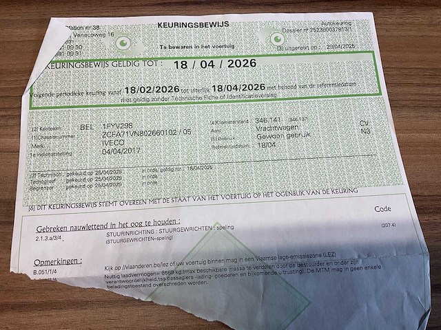 2017 iveco ig190el2ca vrachtwagen - afbeelding 34 van  40