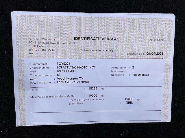 2017 iveco ig190el2ca vrachtwagen - afbeelding 25 van  31