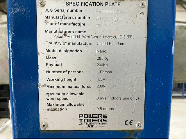 2017 jlg nano hoogwerker - functioneel - afbeelding 6 van  10