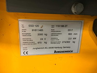 2017 jungheinrich esd 120 stapelaar - afbeelding 8 van  16