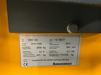 2017 jungheinrich esd120 stapelaar - afbeelding 6 van  14