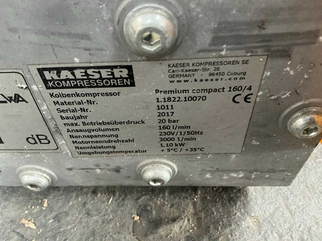 2017 kaiser / vetter ve100 luchtcompressor - afbeelding 6 van  6