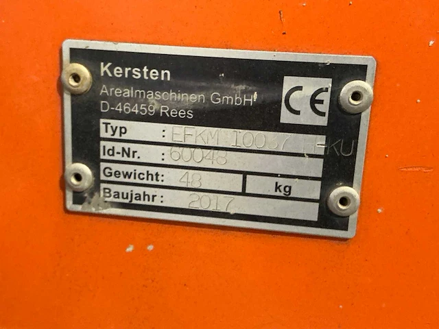2017 kersten k2000g veegmachine hydraulisch 100cm benzine - afbeelding 4 van  12