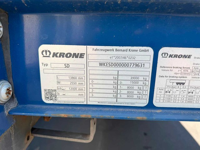2017 krone sd oplegger - afbeelding 3 van  19