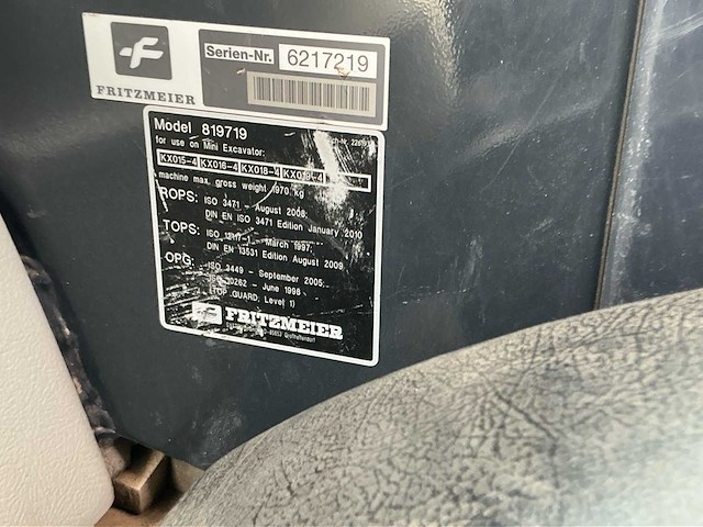 2017 kubota kx019-4 minigraafmachine - afbeelding 11 van  21