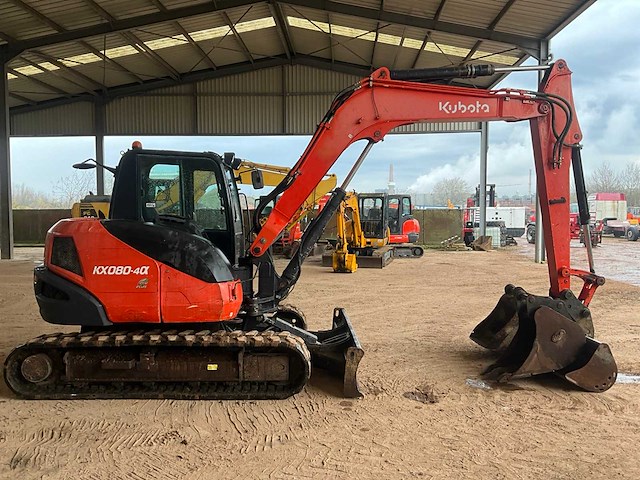 2017 kubota kx080-4 rupsgraafmachine - afbeelding 36 van  39