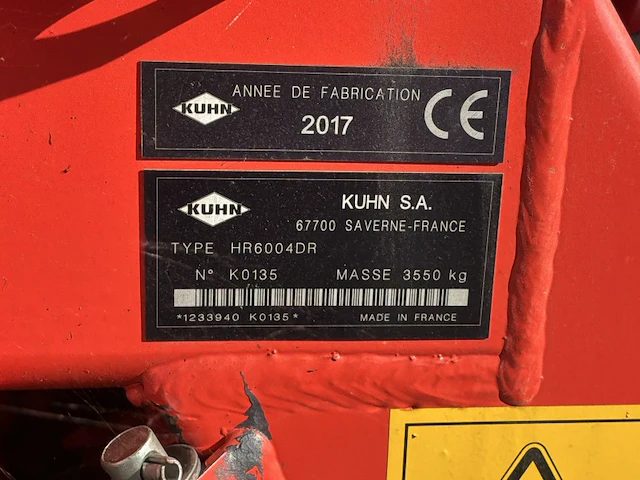 2017 kuhn hr6004 rotorkopeg - afbeelding 15 van  22