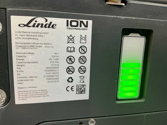 2017 linde e20pl-02 vorkheftruck - afbeelding 42 van  49