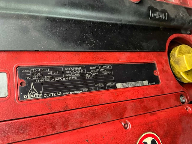 2017 linde h80d vorkheftruck - afbeelding 3 van  111