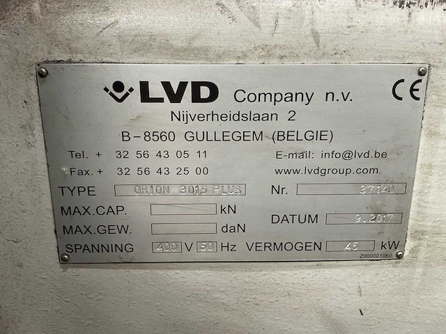 2017 lvd orion 1315 plus lasersnijmachine co2 - afbeelding 12 van  18