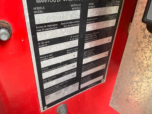 2017 manitou tmm 25 4w meeneemheftruck 4-weg - afbeelding 4 van  12