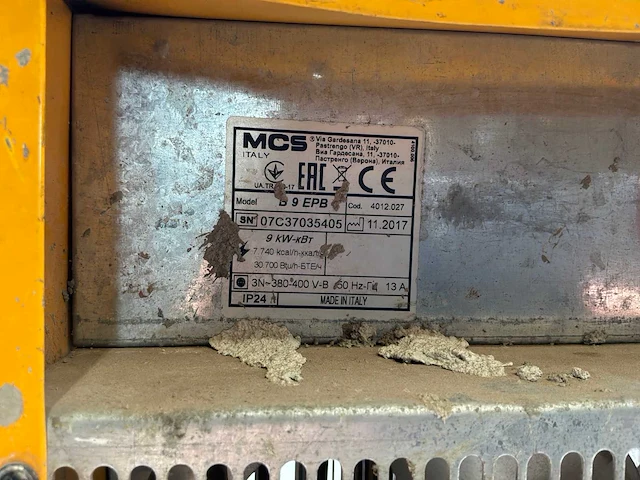 2017 master b9epb elektroheater 9kw 400v - afbeelding 4 van  5