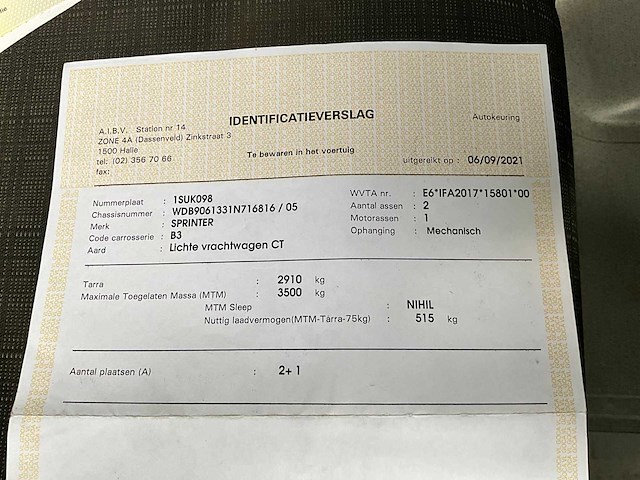 2017 mercedes-benz sprinter lichte vrachtwagen - afbeelding 10 van  19