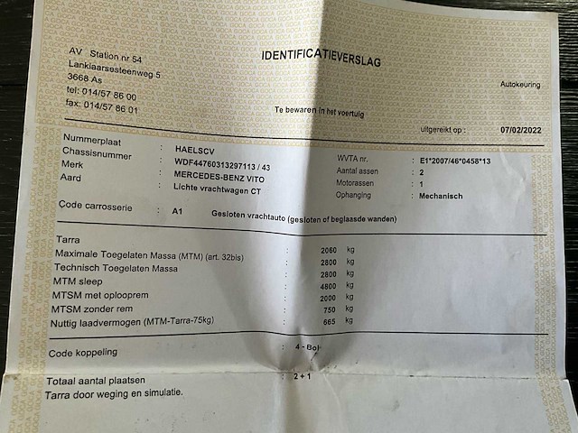 2017 mercedes vito lichte vracht - automaat - airco - trekhaak - afbeelding 44 van  57