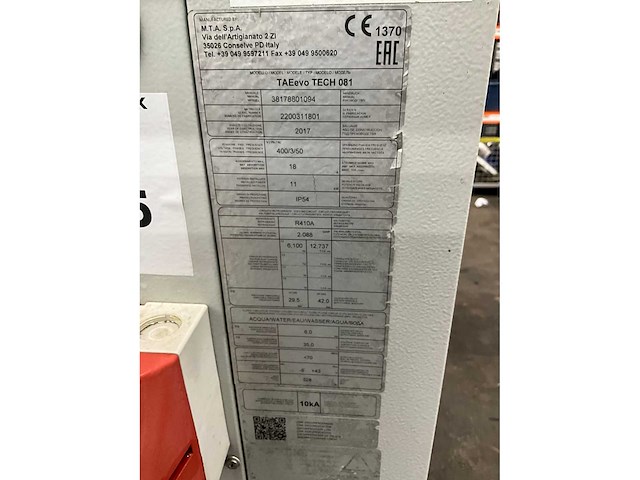 2017 mta dt025m-20 chiller - afbeelding 5 van  5