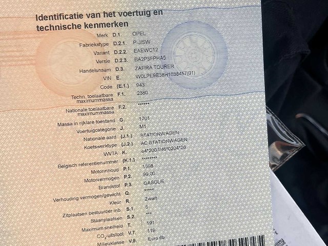 2017 opel zafira personenauto - afbeelding 18 van  25