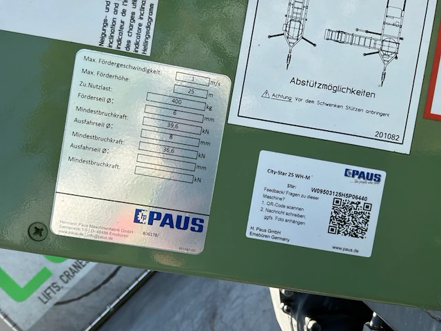 2017 paus city-star 25wh-m getrokken verhuislift - zware uitvoering - afbeelding 48 van  53