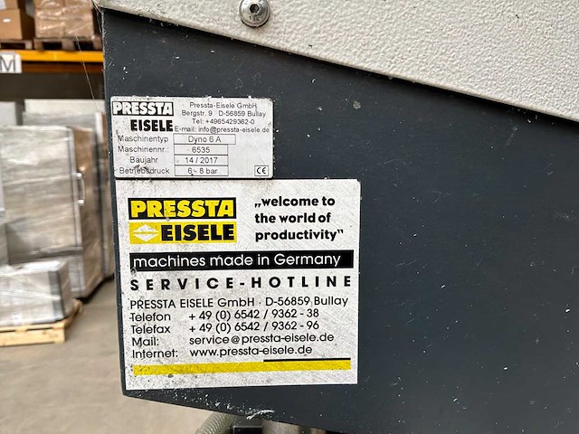 2017 pressta eisele dyno 6 a ponsmachine - afbeelding 1 van  2