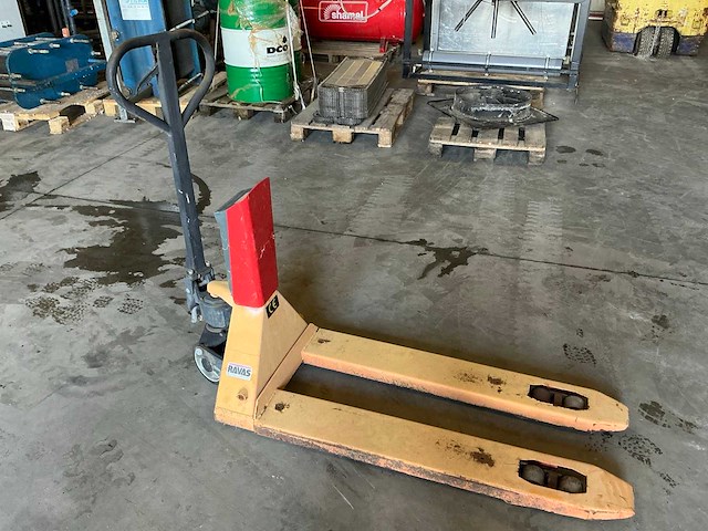 2017 ravas 2100l hand hydraulische palletwagen - afbeelding 1 van  4