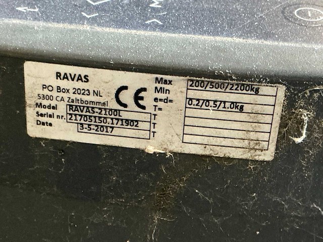 2017 ravas 2100l hand hydraulische palletwagen - afbeelding 4 van  4