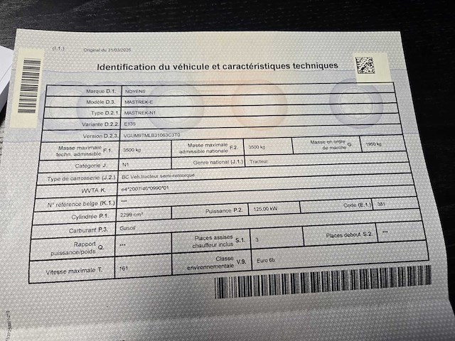 2017 renault master met grote carrosserie noyens mastrek-e vrachtwagen - afbeelding 10 van  18