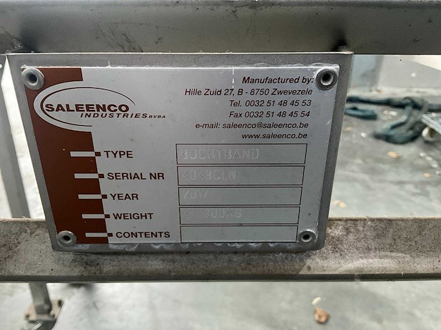 2017 saleenco bochtband transportband - afbeelding 7 van  7